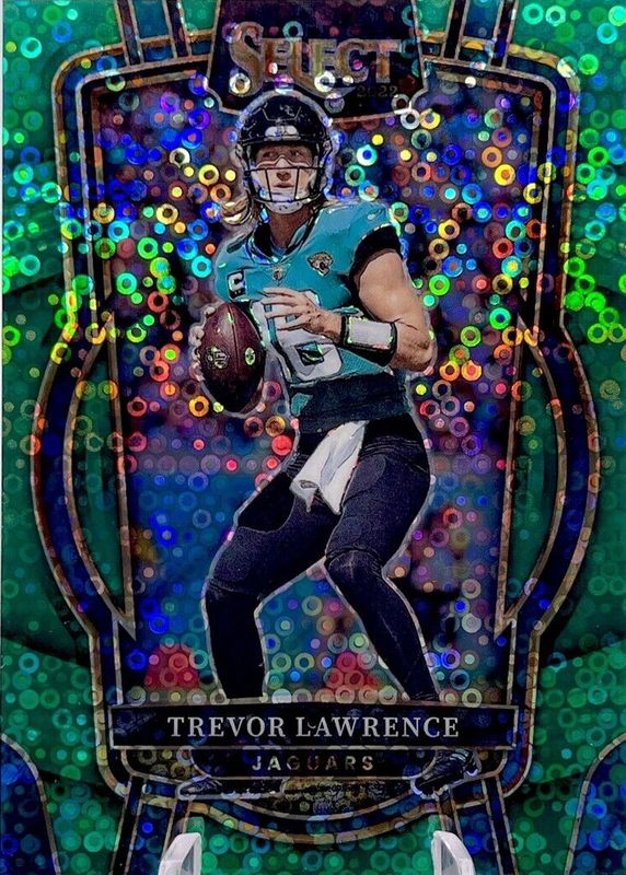 Trevor Lawrence 2022 Select #254 Club Level Green Disco /5 BGS 9