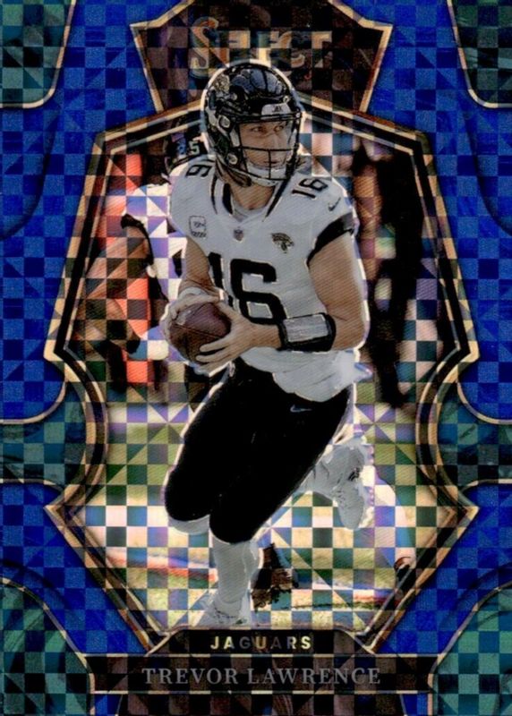 Trevor Lawrence 2022 Select #145 Premier Level Blue /149 RAW