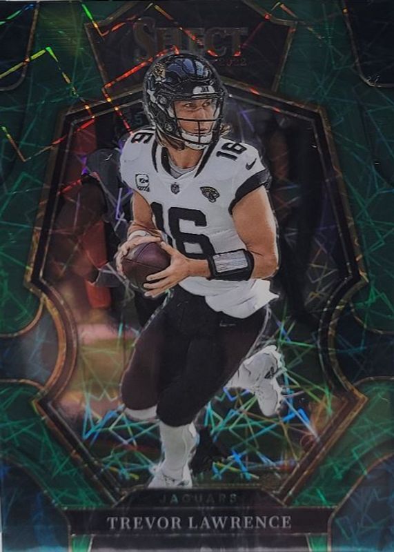 Trevor Lawrence 2022 Select #145 Premier Level Green /5 RAW