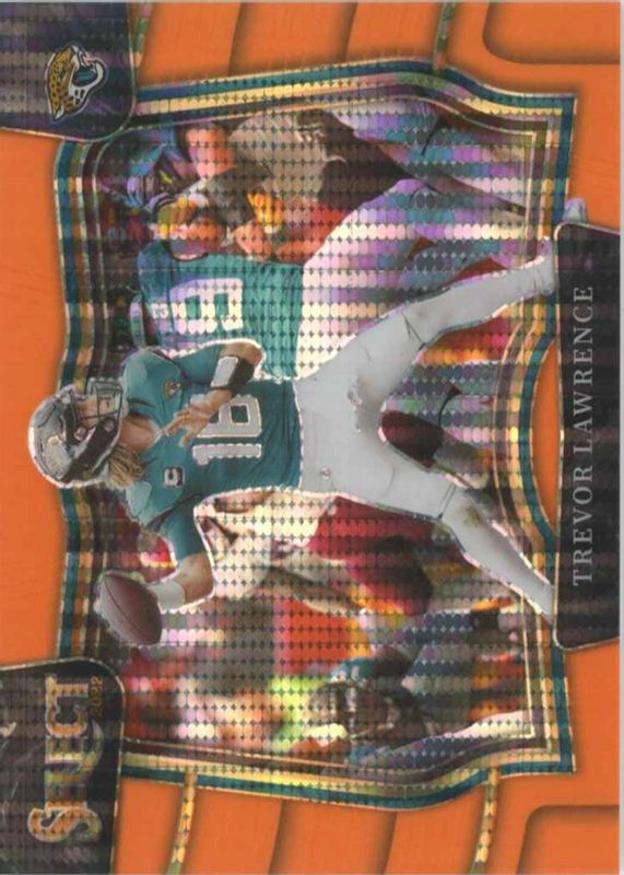 Trevor Lawrence 2022 Select #455 Field Level Neon Orange Pulsar /7 SGC 10