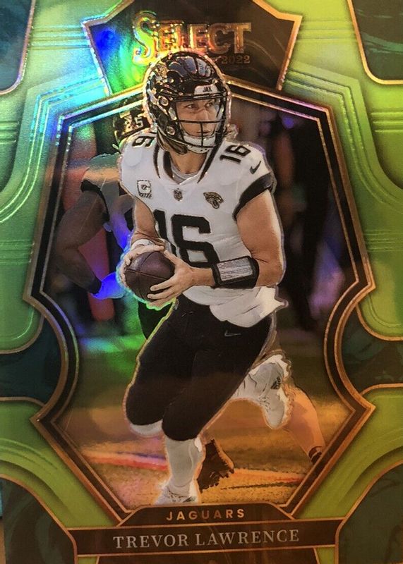 Trevor Lawrence 2022 Select #145 Premier Level Neon Green /49 PSA 9