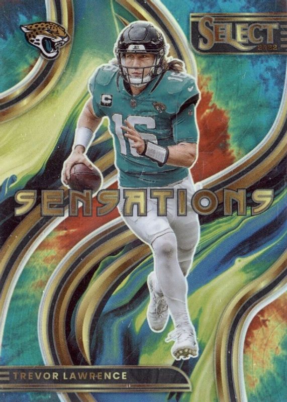 Trevor Lawrence 2022 Select #SEN-9 Sensations - Tie-Dye /25 PSA 10