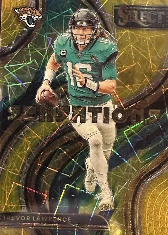 Trevor Lawrence 2022 Select #SEN-9 Sensations - Gold /10 SGC 10