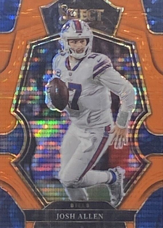 Josh Allen 2022 Select #111 Premier Level Neon Orange Pulsar /7 PSA 10