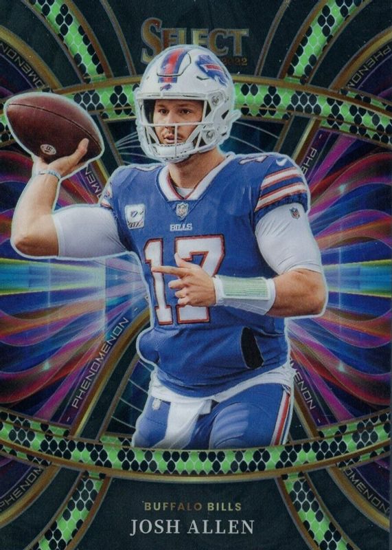 Josh Allen 2022 Select #PHE-1 Phenomenon - Green & Black Snakeskin /2 PSA 10