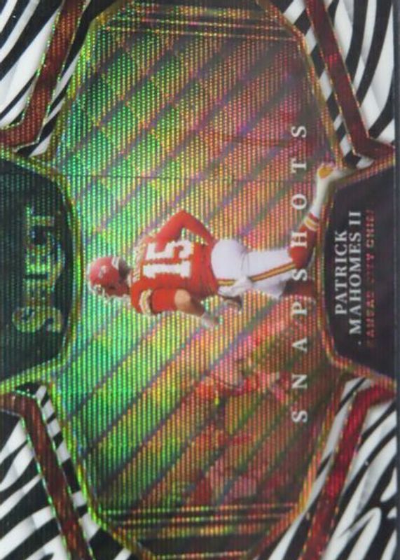 Patrick Mahomes II 2022 Select #SS-3 Snapshots - Zebra /(SSP) PSA 9