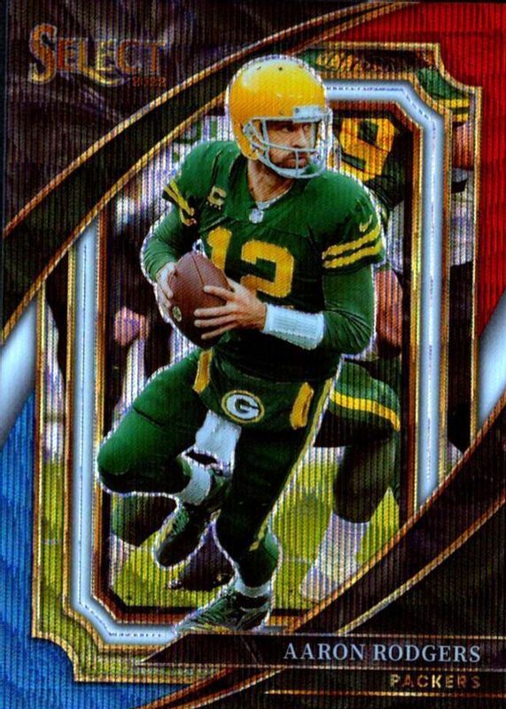 Aaron Rodgers 2022 Select #329 Suite Level Tri-Color /149 PSA 10