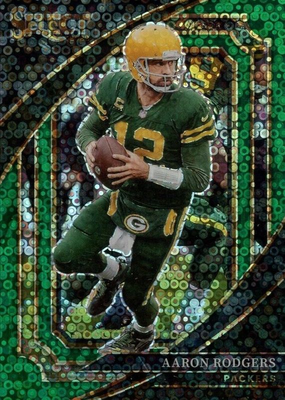 Aaron Rodgers 2022 Select #329 Suite Level Green Disco /5 PSA 10