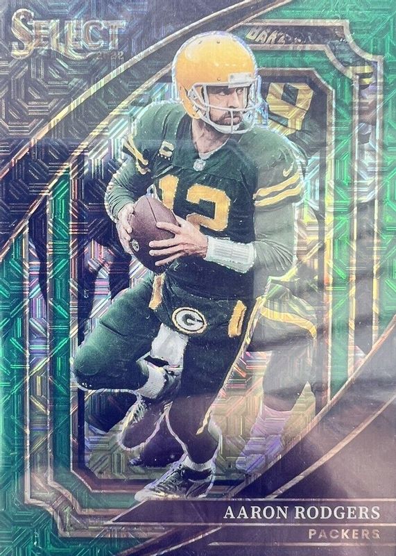 Aaron Rodgers 2022 Select #329 Suite Level Green /5 PSA 9