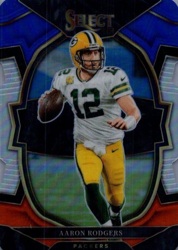 Aaron Rodgers 2022 Select #55 Concourse Blue & Orange Die-Cut /35 PSA 10