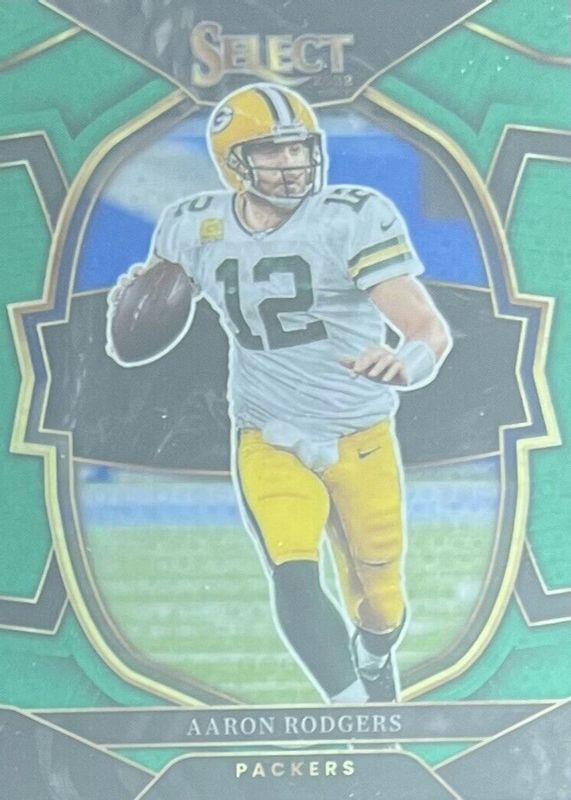 Aaron Rodgers 2022 Select #55 Concourse Green /5 PSA 10