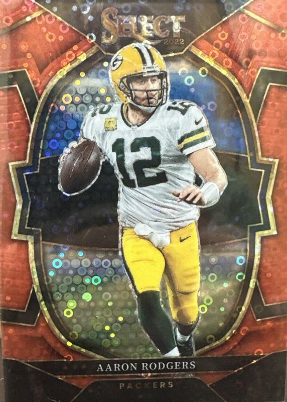 Aaron Rodgers 2022 Select #55 Concourse Red Disco /49 PSA 10