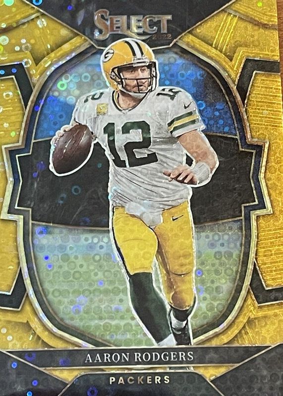 Aaron Rodgers 2022 Select #55 Concourse Gold Disco /10 PSA 10