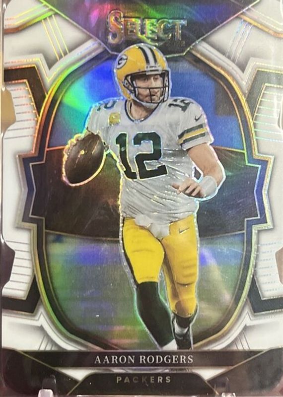 Aaron Rodgers 2022 Select #55 Concourse White Die-Cut /99 PSA 10