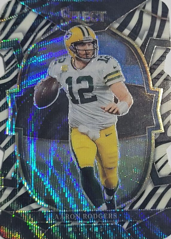 Aaron Rodgers 2022 Select #55 Concourse Zebra Die-Cut /(SSP) RAW