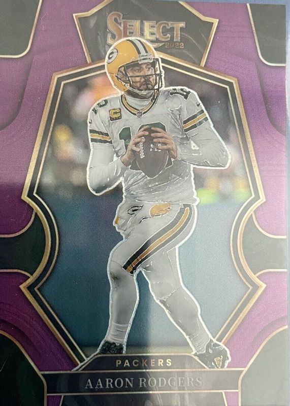 Aaron Rodgers 2022 Select #136 Premier Level Purple /75 SGC 10