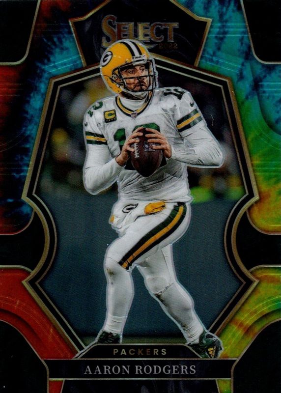 Aaron Rodgers 2022 Select #136 Premier Level Tie-Dye /25 RAW