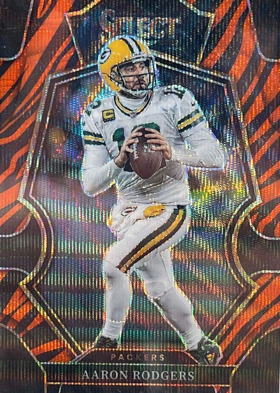 Aaron Rodgers 2022 Select #136 Premier Level Tiger /(SSP) PSA 10