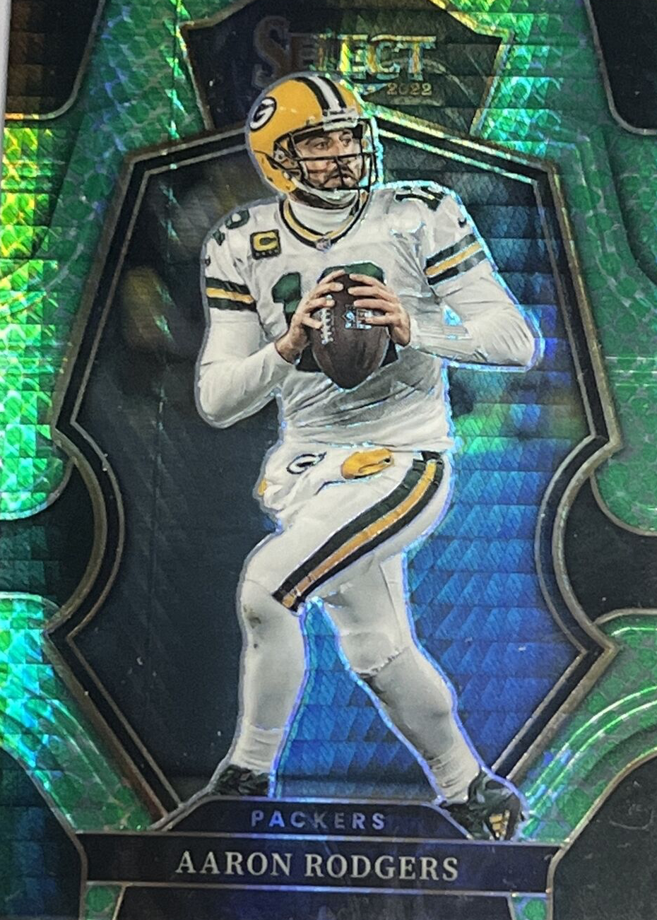 Aaron Rodgers 2022 Select #136 Premier Level Dragon Scale