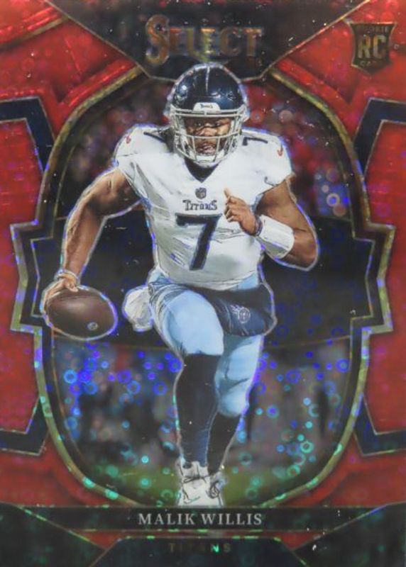 Malik Willis 2022 Select #38 Concourse Red Disco /49 Rookie RAW