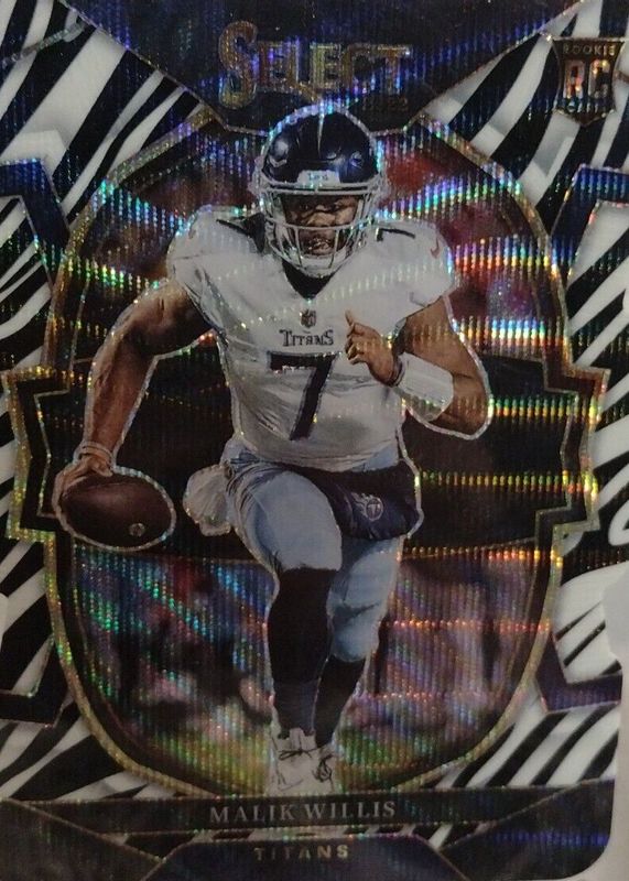 Malik Willis 2022 Select #38 Concourse Zebra Die-Cut /(SSP) Rookie SGC 9.5