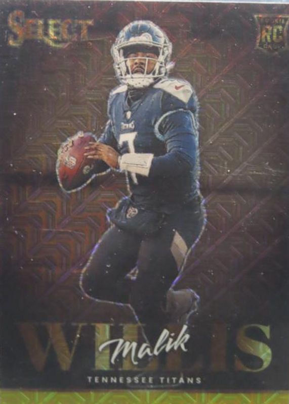 Malik Willis 2022 Select #AS-17 Artistic Selections - Gold /10 Rookie RAW