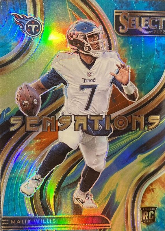 Malik Willis 2022 Select #SEN-21 Sensations - Tie-Dye /25 Rookie RAW