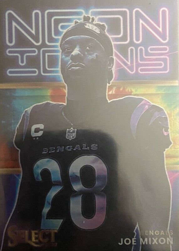 Joe Mixon 2022 Select #NI-6 Neon Icons - Tie-Dye /25 SGC 10