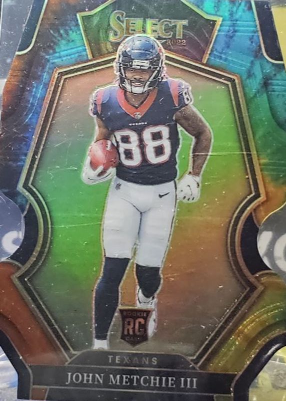 John Metchie III 2022 Select #141 Premier Level Tie-Dye /25 Rookie RAW