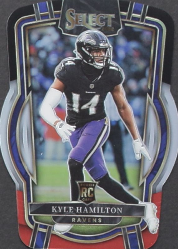 Kyle Hamilton 2022 Select #294 Club Level Black & Red Die-Cut Rookie SGC 10