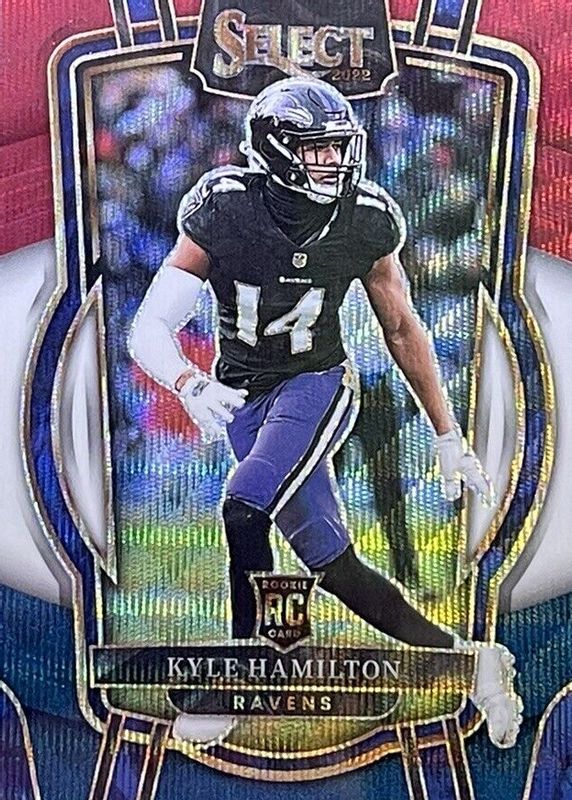 Kyle Hamilton 2022 Select #294 Club Level Tri-Color /149 Rookie SGC 10