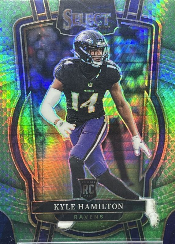 Kyle Hamilton 2022 Select #294 Club Level Dragon Scale /89 Rookie PSA 10