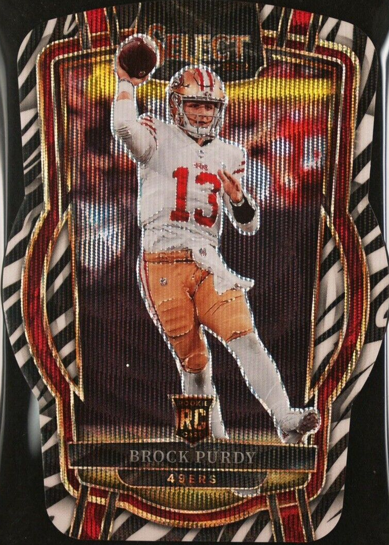 Brock Purdy 2022 Select #213 Club Level Zebra Die-Cut /(SSP) Price