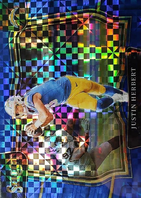 Justin Herbert 2022 Select #476 Field Level Blue /49 SGC 9.5