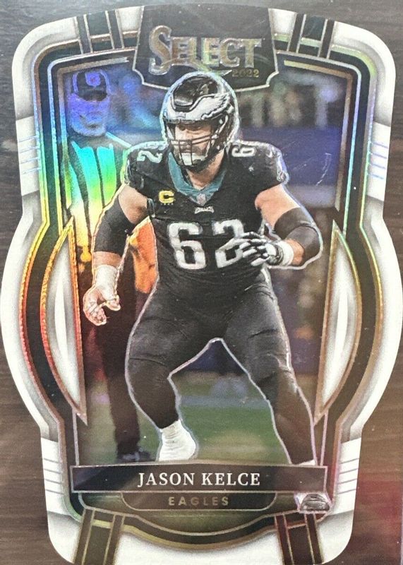 Jason Kelce 2022 Select #220 Club Level White Die-Cut /49 PSA 10