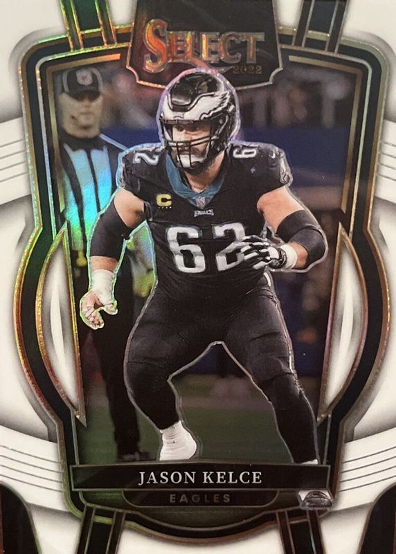 Jason Kelce 2022 Select #220 Club Level White /35 PSA 10