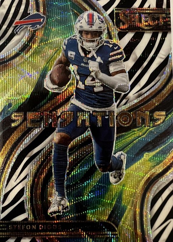 Stefon Diggs 2022 Select #SEN-19 Sensations - Zebra /(SSP) PSA 10