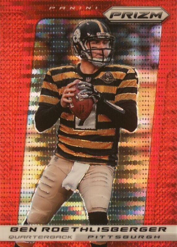Ben Roethlisberger 2013 Prizm #19 Red Pulsar RAW