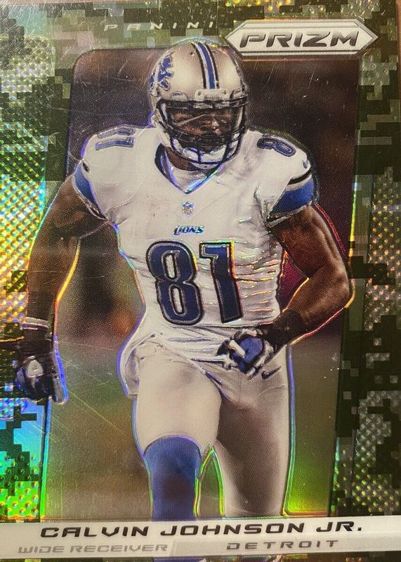 Calvin Johnson 2013 Prizm #109 Camo SGC 9