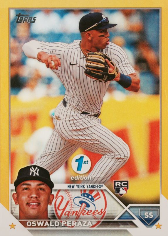 Oswald Peraza 2023 Topps 1st Edition #94 Gold Foil Rookie RAW