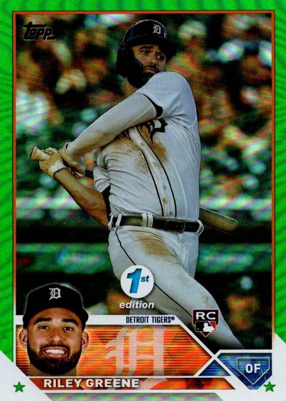 Riley Greene 2023 Topps 1st Edition #31 Green Foil /150 Rookie RAW