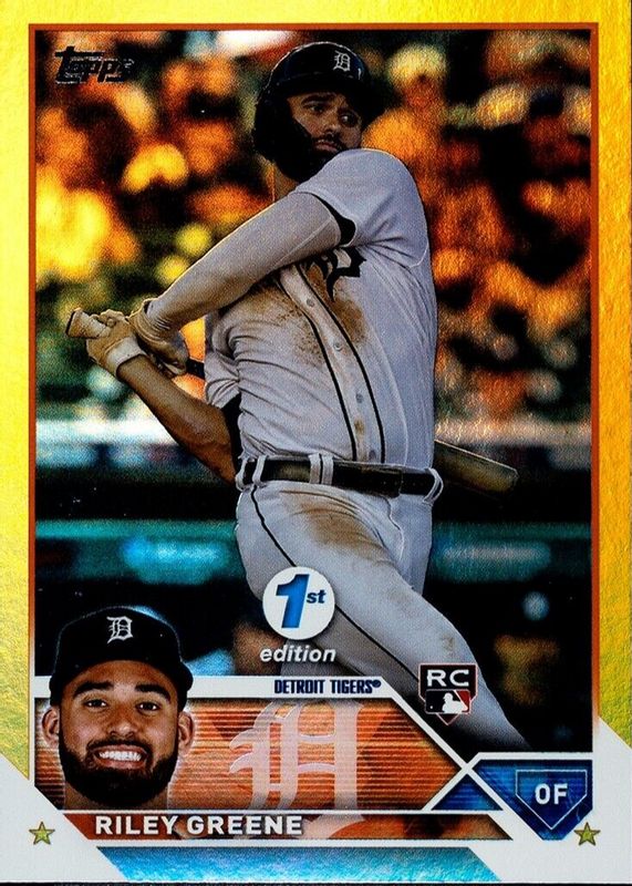 Riley Greene 2023 Topps 1st Edition #31 Gold Foil Rookie RAW