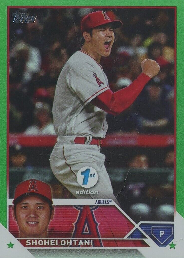 Shohei Ohtani 2023 Topps 1st Edition #17 Green Foil /150 Price