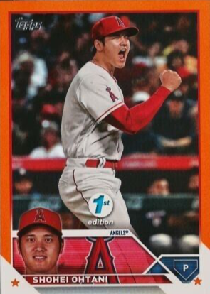 大谷翔平 2022 Topps Orange Foil 25/75 Shohei Ohtani 2023 Topps 1st Edition #17 Orange Foil /75