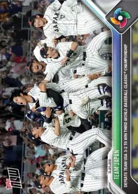 【PSA10】2023 Topps Now TEAM JAPAN WBC72 Team Japan 2023 Topps Now #WBC-72 World Baseball Classic