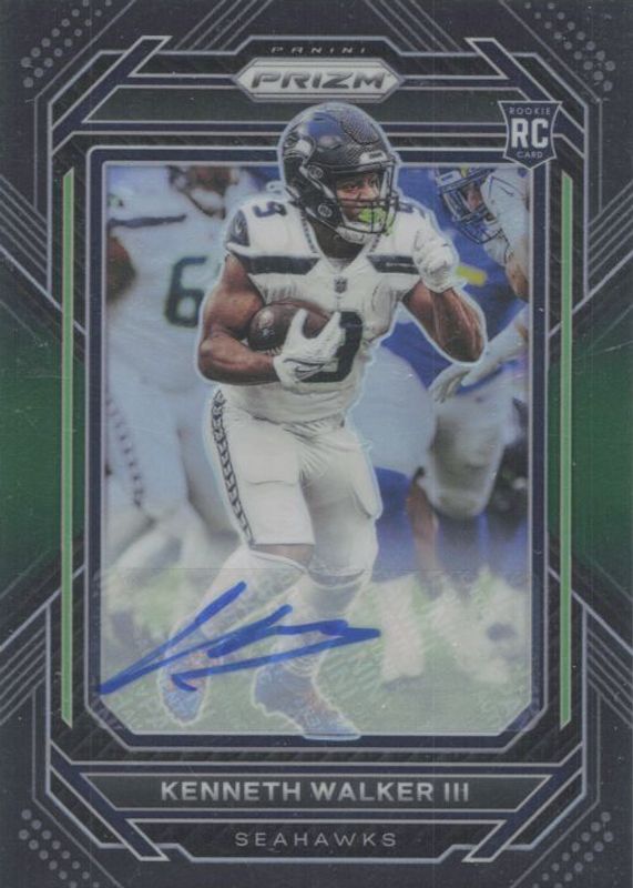 Kenneth Walker III 2022 Chronicles #PB-19 Prizm Black Signatures Rookie RAW