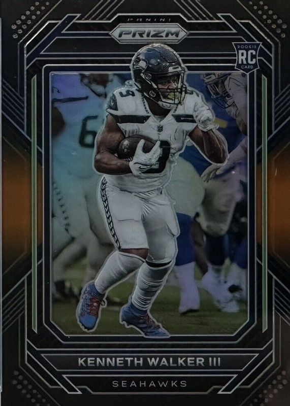 Kenneth Walker III 2022 Chronicles #PB-19 Prizm Black - Orange /75 Rookie SGC 10