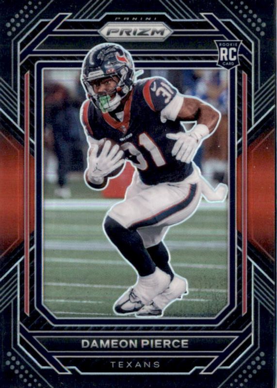 Dameon Pierce 2022 Chronicles #PB-25 Prizm Black - Red /99 Rookie RAW