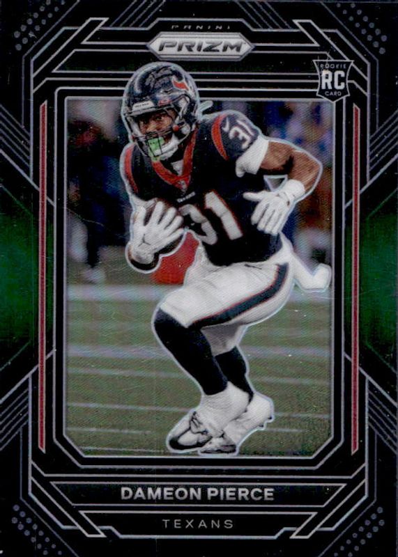 Dameon Pierce 2022 Chronicles #PB-25 Prizm Black - Green /49 Rookie PSA 10