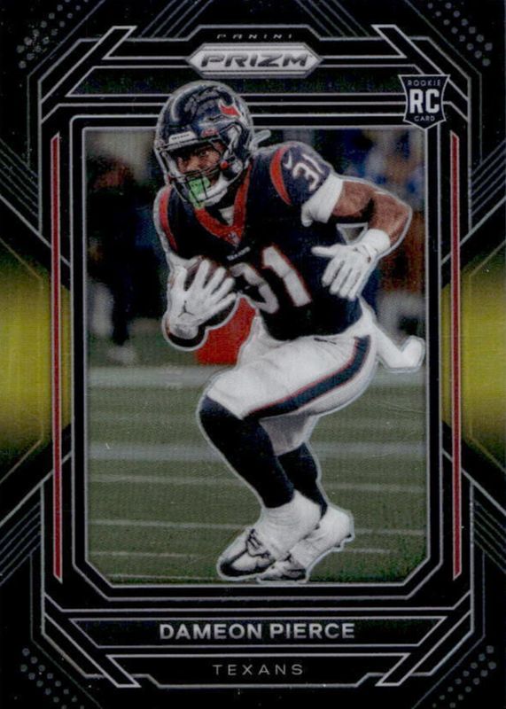 Dameon Pierce 2022 Chronicles #PB-25 Prizm Black - Gold /10 Rookie RAW